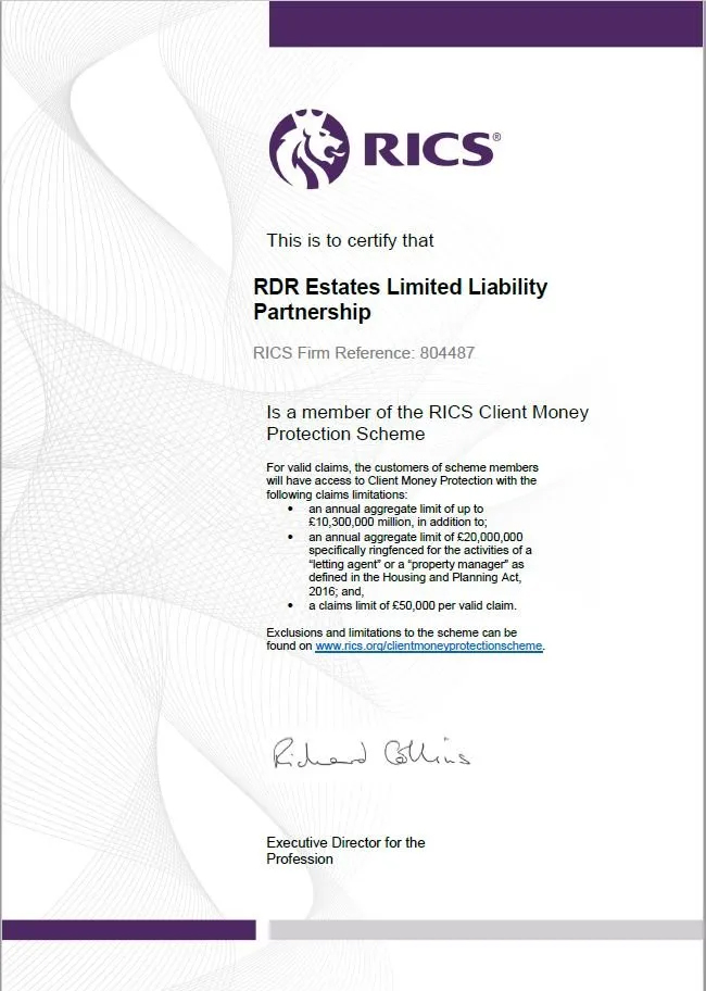 RICS Liability Certification